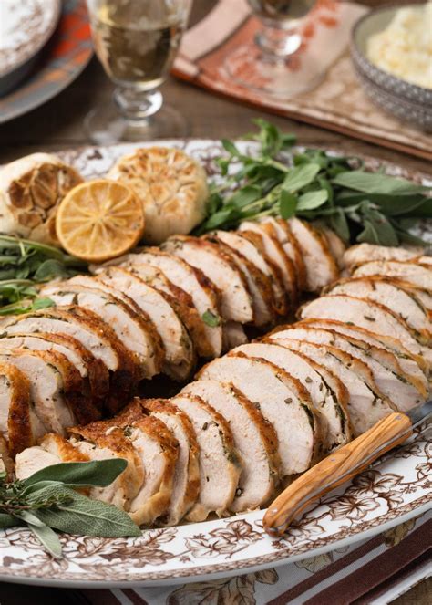 Roasted Turkey Breast With Herb Butter Striped Spatula