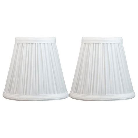 Urbanest Mushroom Pleated Chandelier Lamp Shade 3x5x45 White Set