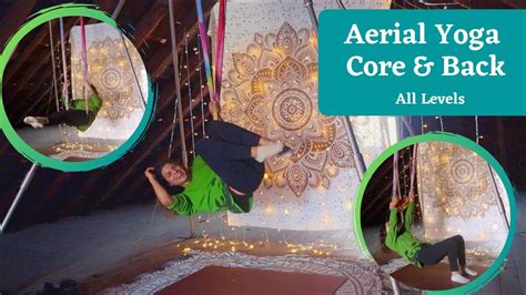 core and back aerial yoga class all levels strengthen youtube