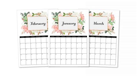 4 Free Printable Monthly Calendars For 2020 My Printable Home
