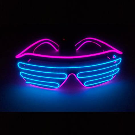 el wire neon led sound control light up glow sunglasses glasses rave club party ebay