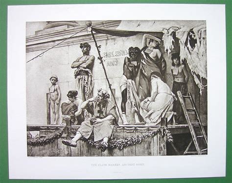 Nude Rome Slave Market Victorian Photogravure Collectibles