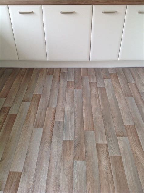 Brand New Brown Laminate Style Wood Grain Effect Lino Flooring In