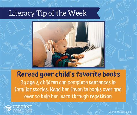 Literacy Tip Of The Week Graphic Reread Your Childs Favorite Books