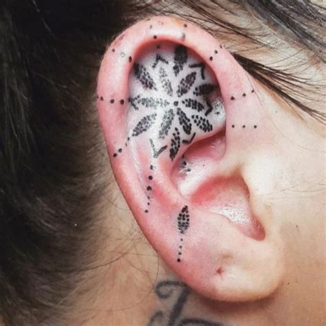 Helix Ear Tattoos Ear Tattoo Inner Ear Tattoo Tattoos