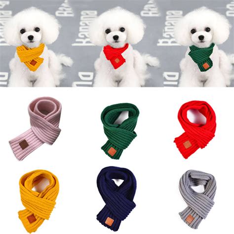 Winter Warmer Soft Knitted Scarf For Large Medium Dog Pet Accessories