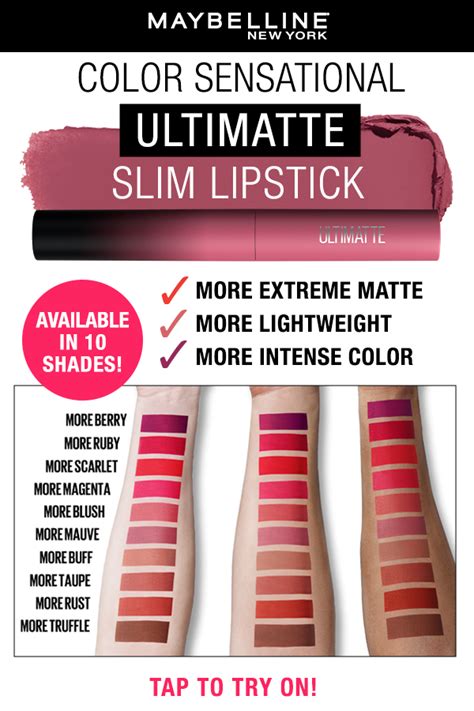 New Maybelline Color Sensational Ultimatte Slim Lipstick In 2021