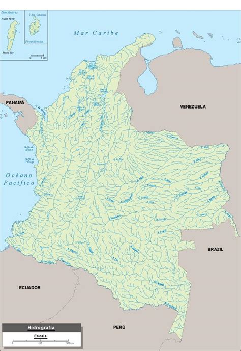 Hidrografía Mapas Colombia Y El Mundo Vector Y Murales