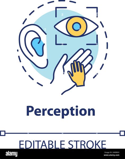 Perception Concept Icon Sensory Organs Sight Hearing Touch