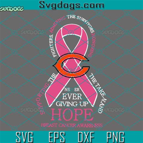 Chicago Bears Breast Cancer Svg Football Svg Nfl Svg Dxf Eps Png