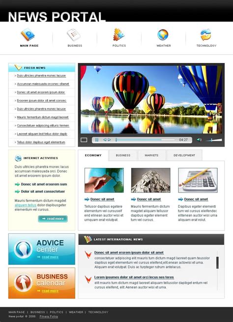 News Portal Website Template 19278