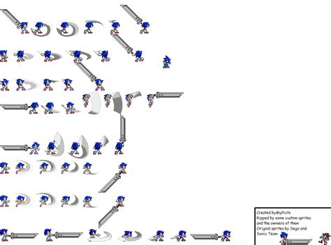 Sonic Sword Sprite Sheet With Pants By Pyrohog On Deviantart