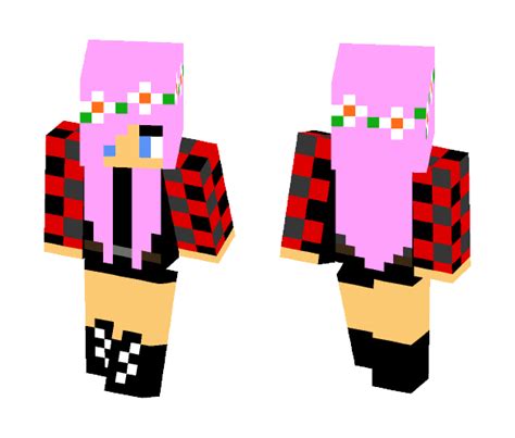Download Pink Haired Flower Girl Minecraft Skin For Free Superminecraftskins
