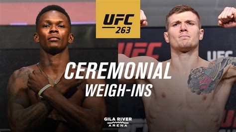 Ufc 263 Ceremonial Weigh In Youtube