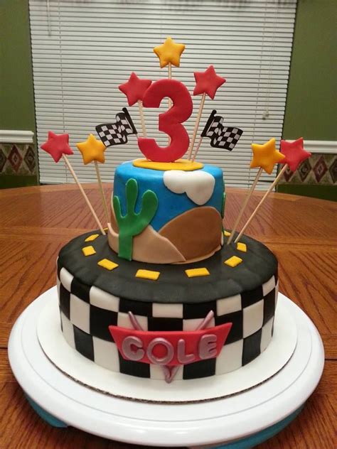 Our little boys are made of oh so much more! cars theme 3rd birthday boy cake | Cakes for boys, Cars ...