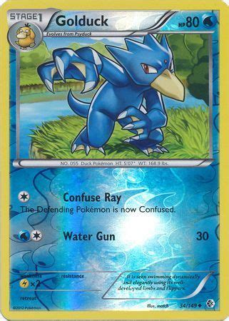 Its name comes from the gym leaders it focuses around and how these first four gym leaders have relatively optimistic and carefree personalities compared to those featured in gym challenge. Golduck 34/149 BW Boundaries Crossed Reverse Holo Uncommon Pokemon Card NEAR MINT TCG
