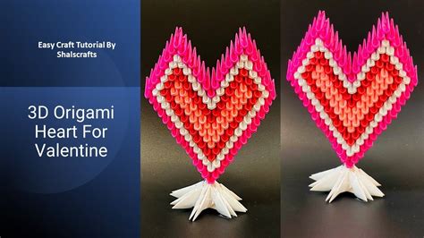 3d Origami Heart For Valentine Youtube