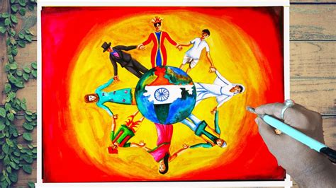 Unity In Diversity Drawing Unity In India Drawing Video Independence Day Drawing 15th August