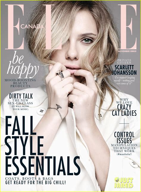 Scarlett Johansson Covers Elle Canada November 2013 Photo 2964462