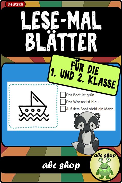 Check spelling or type a new query. Lese-Mal-Blätter für die 1. Klasse und 2. Klasse ...