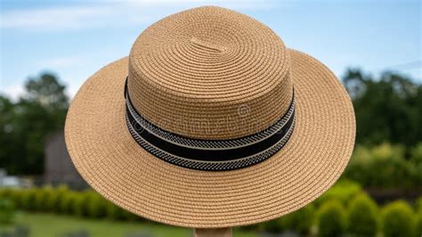Beautiful Wide Brimmed Wicker Hat Fedora Woven From Straw Handmade