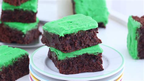 Frosted Mint Chocolate Brownies Recipe