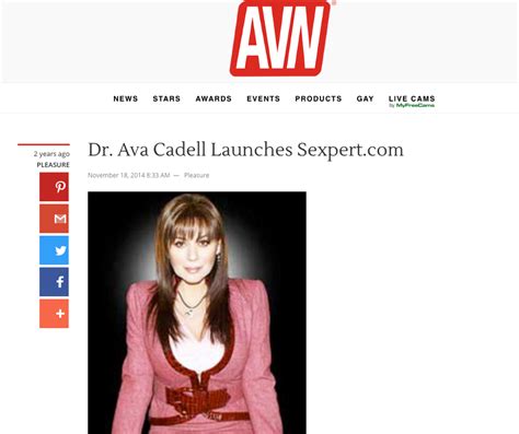 Dr Ava Cadell Launches Sexpert Dr Ava Cadell