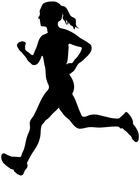 free female runners silhouette download free female runners silhouette png images free