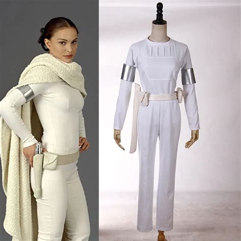 Star Wars Queen Padme Naberrie Amidala Cosplay Costumes Adult White Uniform Halloween Carnival
