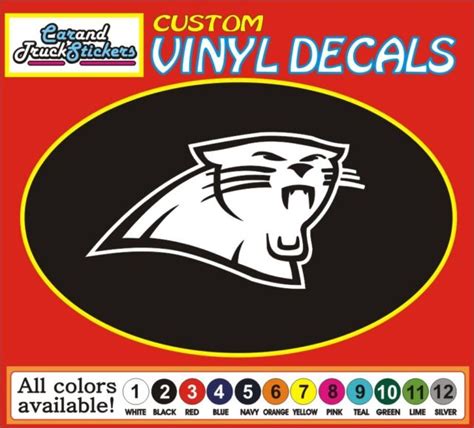 Carolina Panthers Football Nfl Car Truck Window Wall Vinyl Sticker
