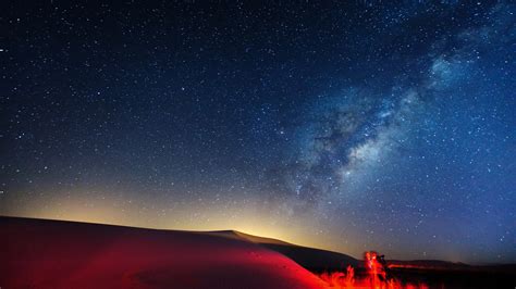 Wallpaper Landscape Galaxy Nature Sky Milky Way Horizon Starry Night Universe
