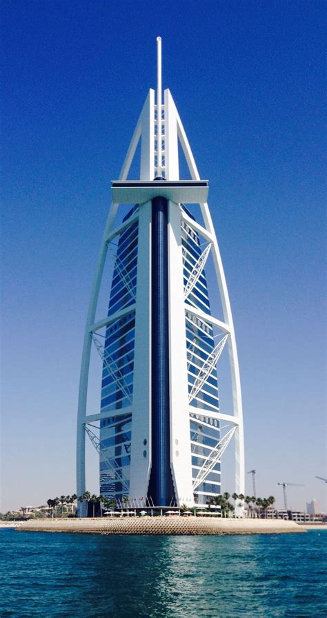 Rear View Of The Burj Al Arab Hotel In Dubai Which Boasts A 7 Star