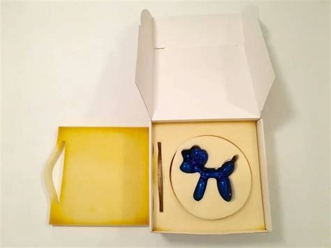 That he was parodying the source material. Jeff Koons Balloon Dog Plate in Blue, Original 1995 ...