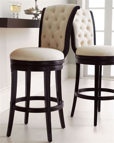 Cream Leather Bar Stools With Backs Alixlaautentica