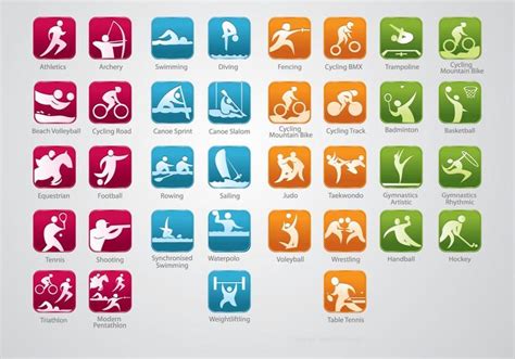 Olympic Sports Icons Download Free Vector Art Stock Graphics And Images