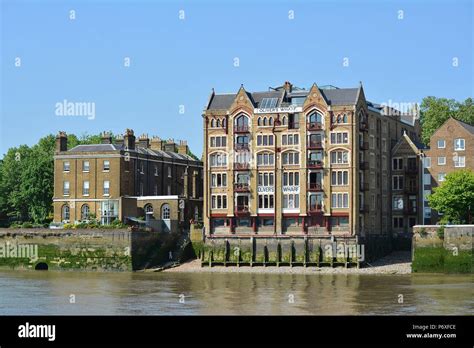The Iconic And Historic Olivers Wharf Along The River Thames London