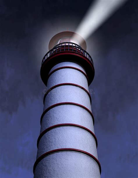 Night Lighthouse Beam Stock Illustration Image Of Electric 3610508
