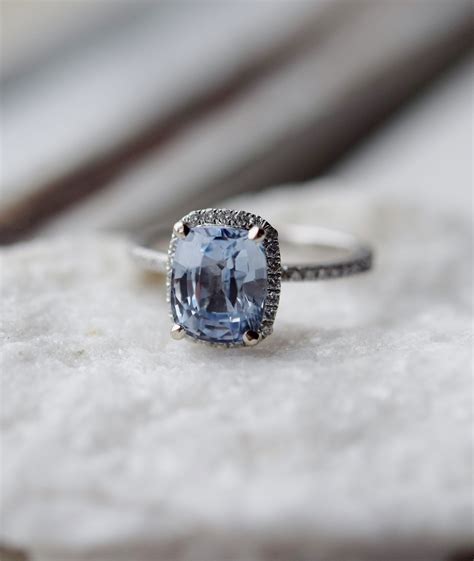 Eidelprecious Ice Blue Sapphire Ring 24ct Light Blue Color Change