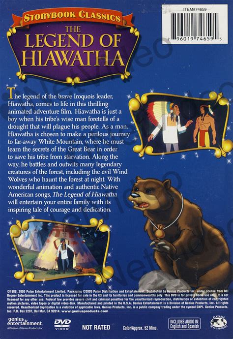 The Legend Of Hiawatha A Storybook Classic On Dvd Movie
