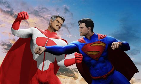 Omni Man Vs Superman By Joinspider On Deviantart