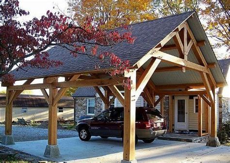 25 Inspiring Carport Ideas Attached To House And Wood Carport Design