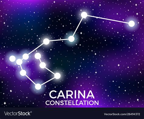 Carina Constellation Starry Night Sky Cluster Vector Image