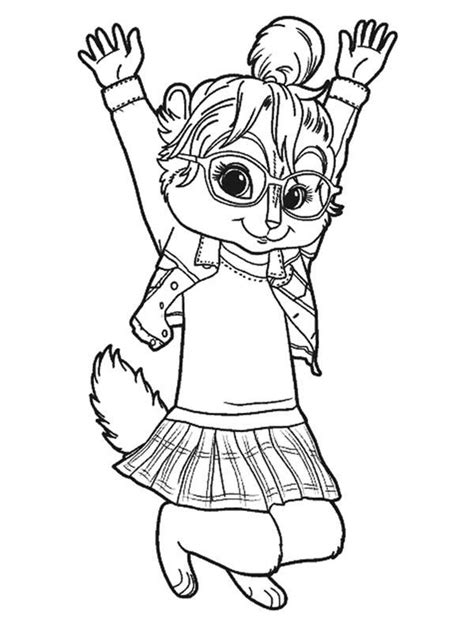 Brittany The Chipettes Jump Coloring Page Download And Print Online