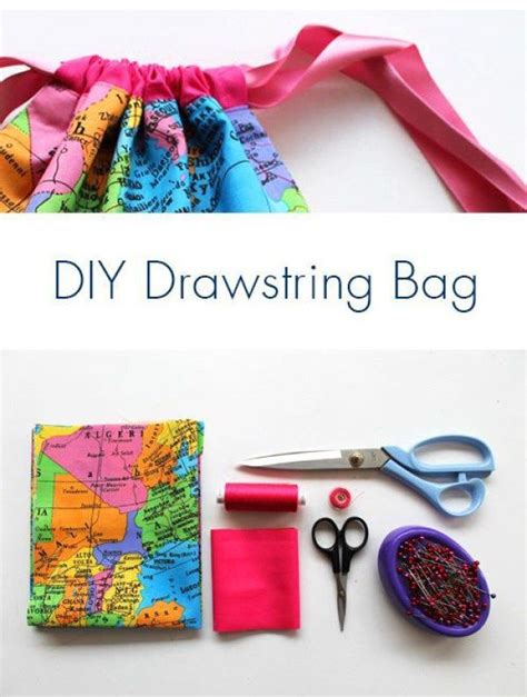 Diy Drawstring Bag Sewtorial Sewing Tutorials Drawstring Bag