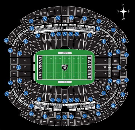 Las Vegas Raiders Stadium Seating Map Last Vegas Iconic