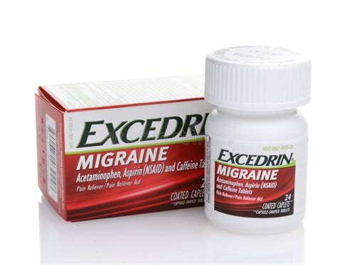 Excedrin Migraine Horizontal Editorial Photo Image Of White Drug