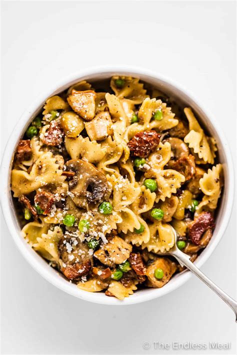 Farfalle With Chicken And Roasted Garlic The Endless Meal
