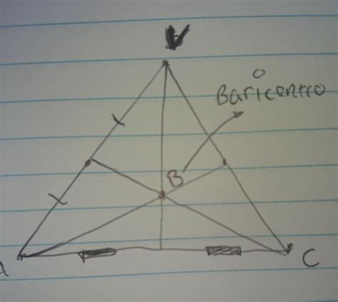 3. Ubica el baricentro del siguiente triángulo:B - Brainly.lat