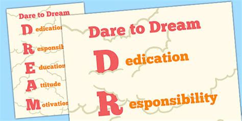 👉 Dare To Dream Motivational Poster Teacher Made