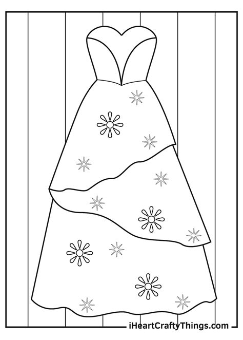 Prom Dress Dress Coloring Pages Fleenor Havesix